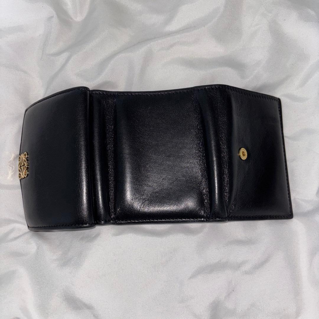 LOEWE ロエベ 財布 ミニ財布 ウォレット ミニウォレット 三つ折財布 黒