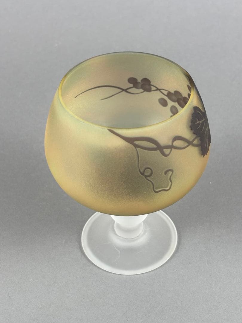 中野良広　色付き　ブランデーグラス　酒器　工芸ガラス