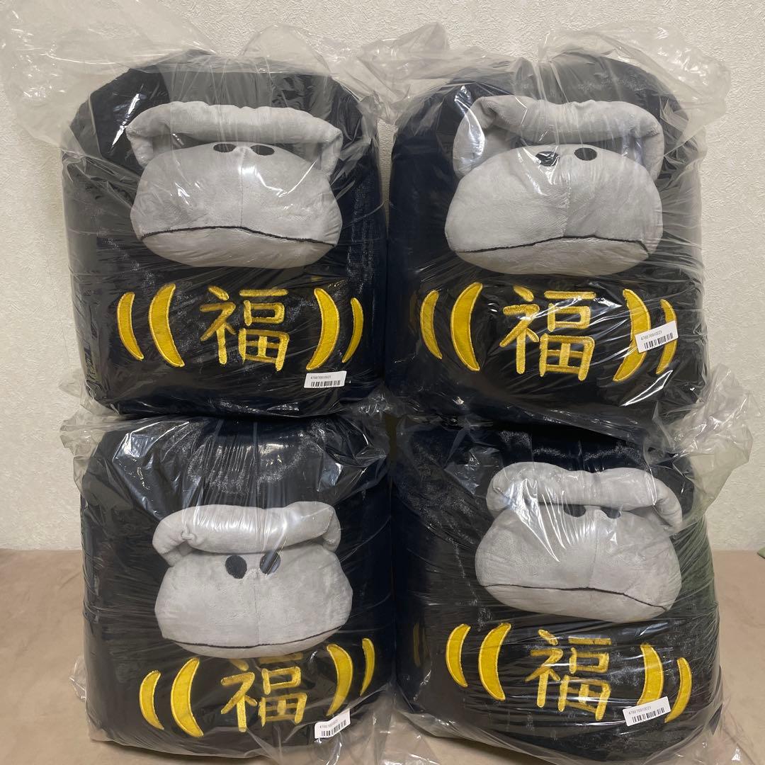 あみゅきゃら　福だるま　ゴリくん　ウルトラ　BIG ぬいぐるみ　4体セット
