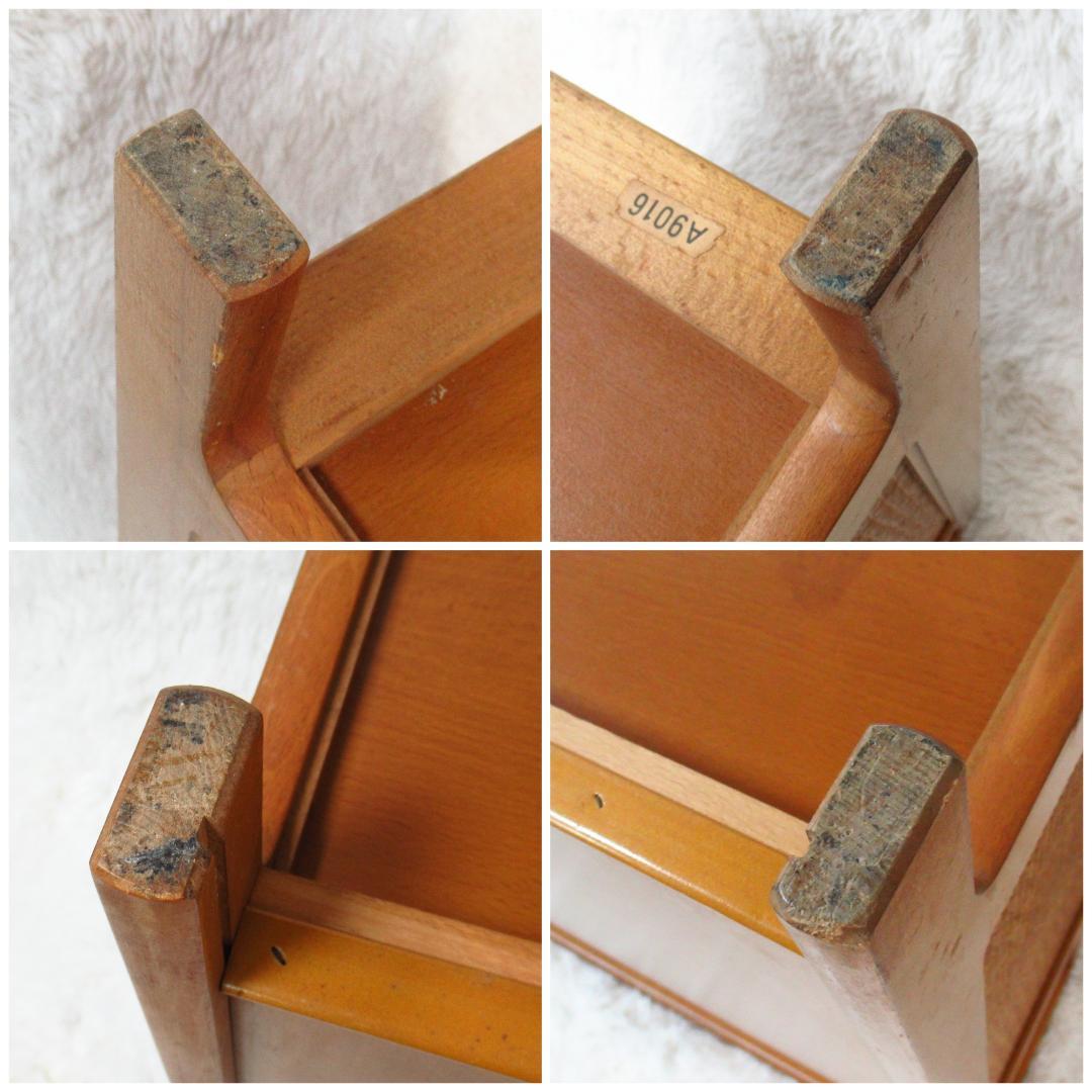 カリモク家具 ラタン キャビネット 電話代 棚 昭和レトロ オールドカリモク