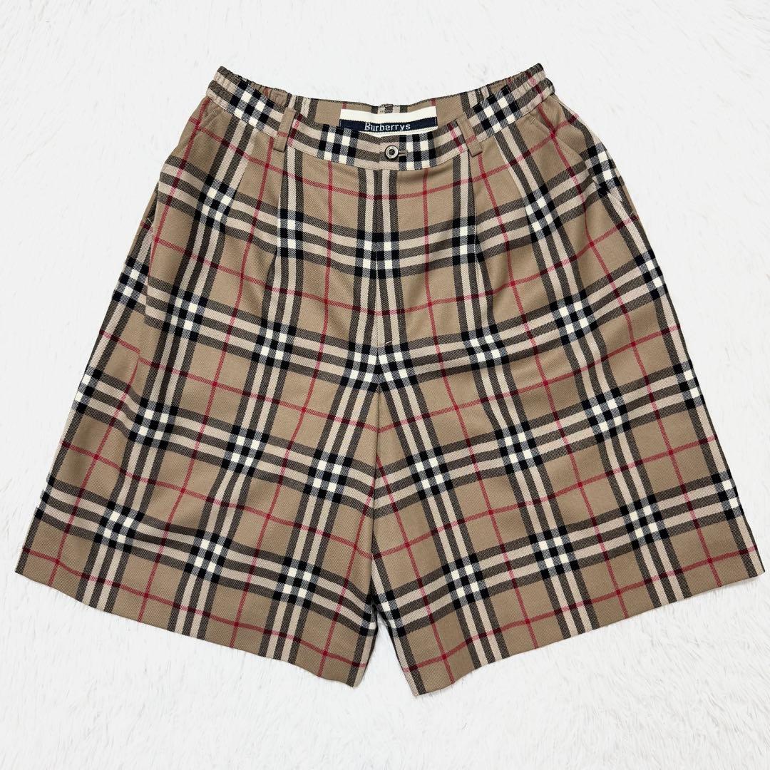 burberrys ノバチェック キュロット ハーフパンツ 撥水加工 キャメル