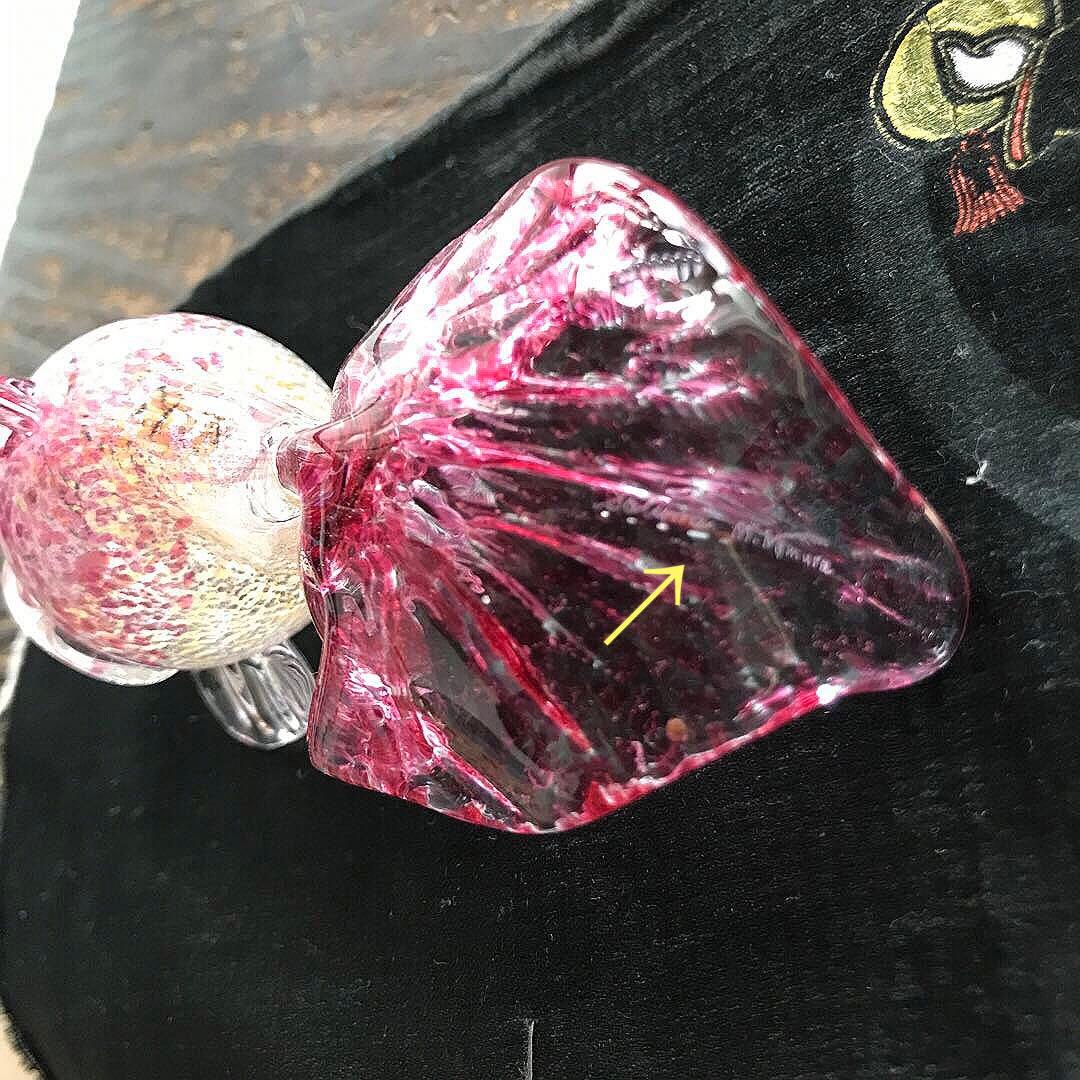 骨董　現代作家物　アート　濃紺　金赤被せ　吹雪紋　金彩爆変　金魚２体