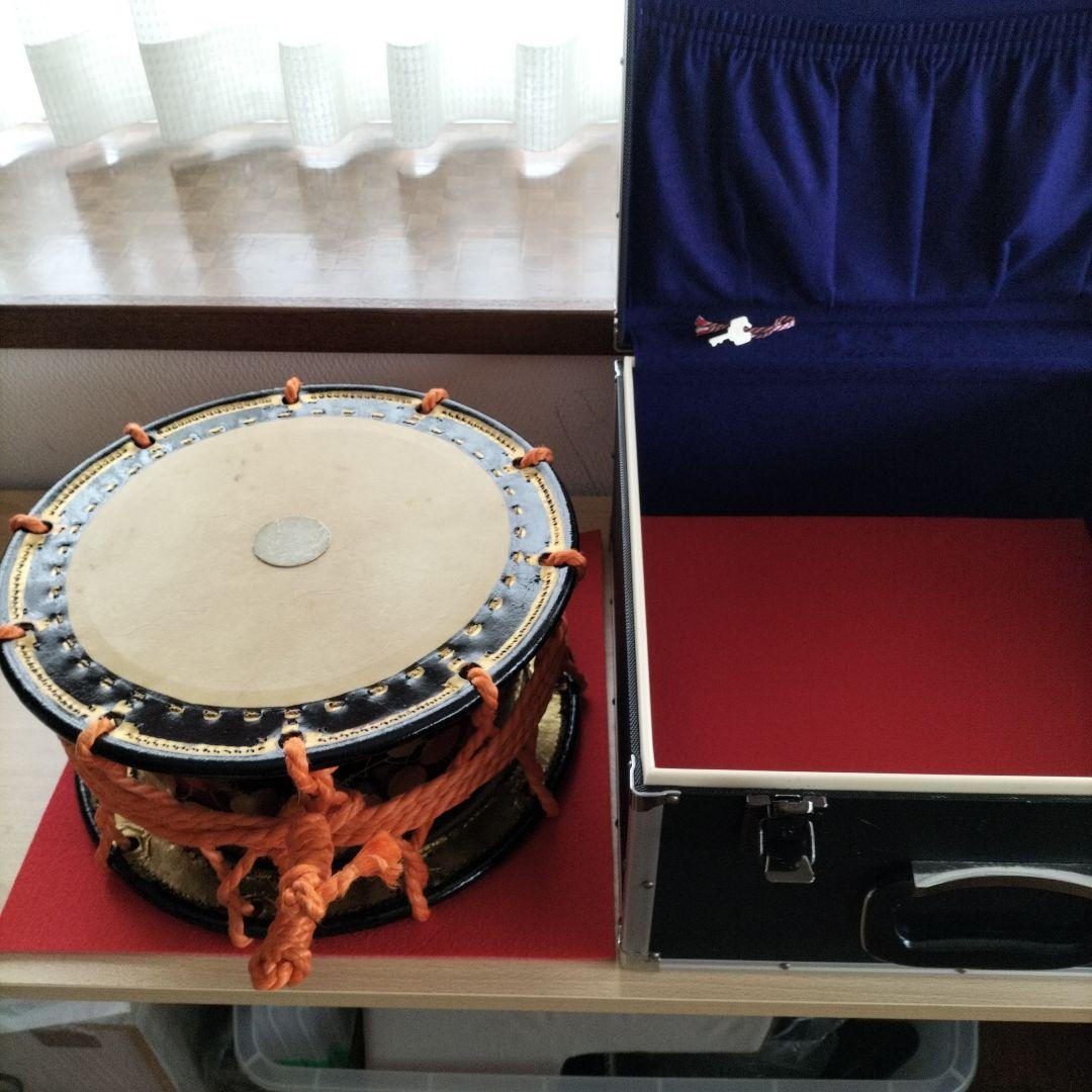 岡田屋布施　締太鼓　ハードケース付き　中古品