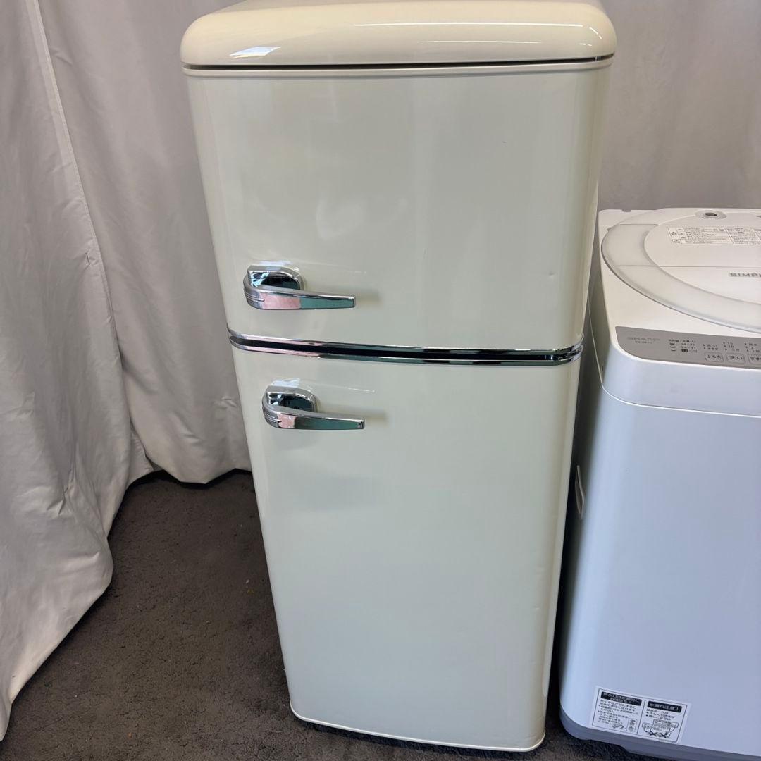 90　おしゃれ　レトロ冷蔵庫　洗濯機　7キロ　一人暮らし　SHARP　設置無料