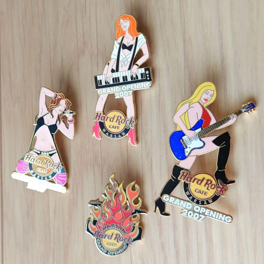 ハードロックカフェ ワルシャワ 2007年グランドオープニング ピン４種セット