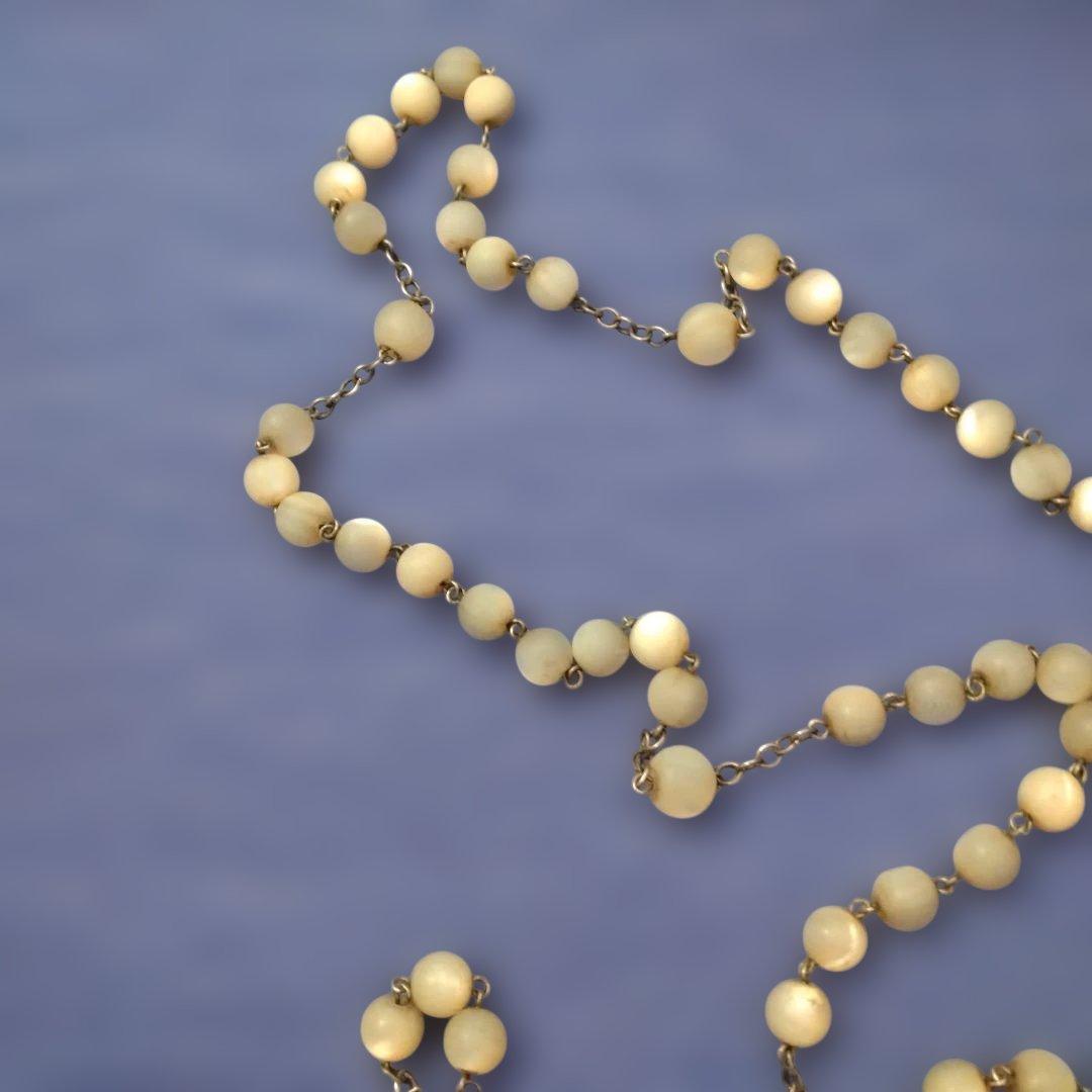 お値下げ　アンティーク　ロザリオ　マザーオブパール　フランス