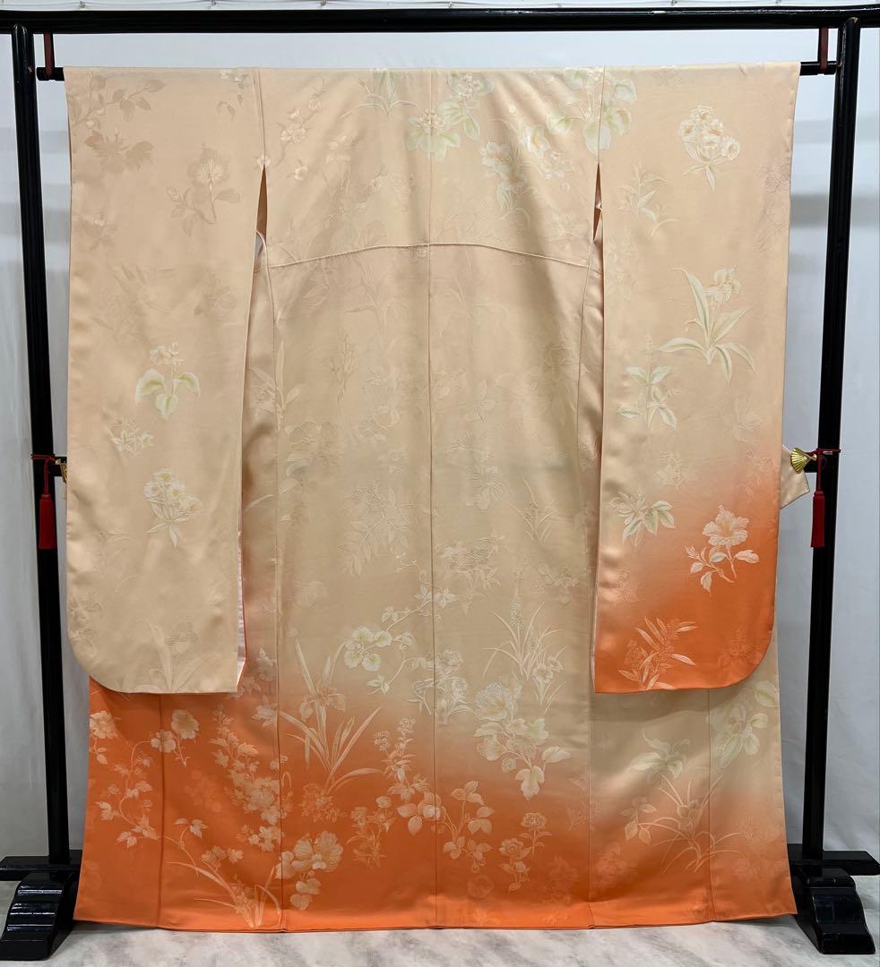 振り袖　フルセット　別誂長襦袢付　無地ぼかし　紋意匠　珍品　成人式　638