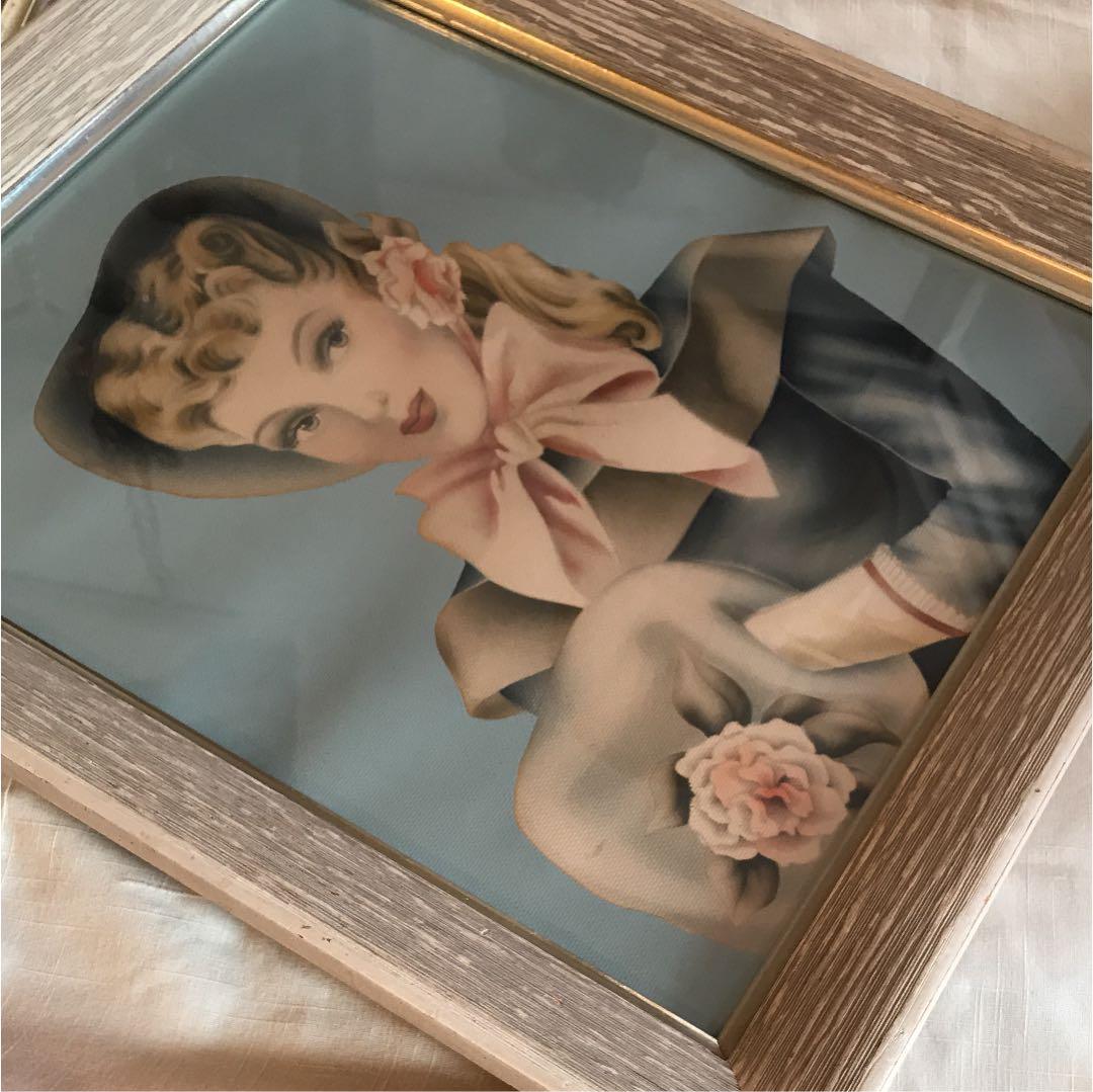 50's～西洋美人ターナー社壁掛けアンティーク /ピンナップ映画ロカビリー