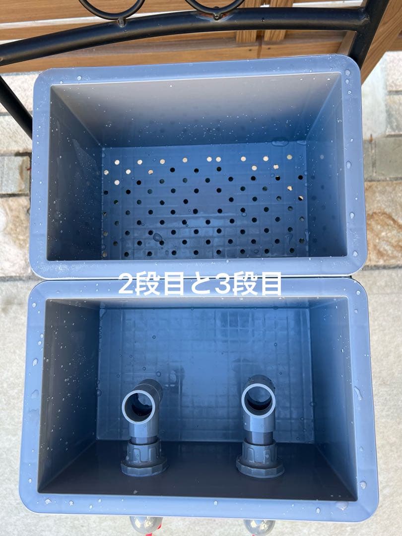 25w水中ポンプ付き　沈殿物理生物一体型濾過槽　アクアリウム外部式水槽濾過装置器