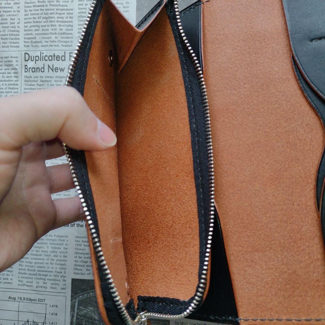 茶芯　2.5層　ロングトラッカー　ウォレット　栃木レザー