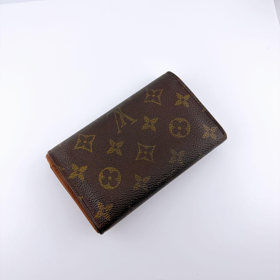 【美品】ルイヴィトン モノグラム ポルトモネ ビエ トレゾール 二つ折り財布