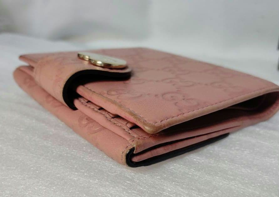 ばつまるグッチ 二つ折り財布 グッチシマ 203549 2184