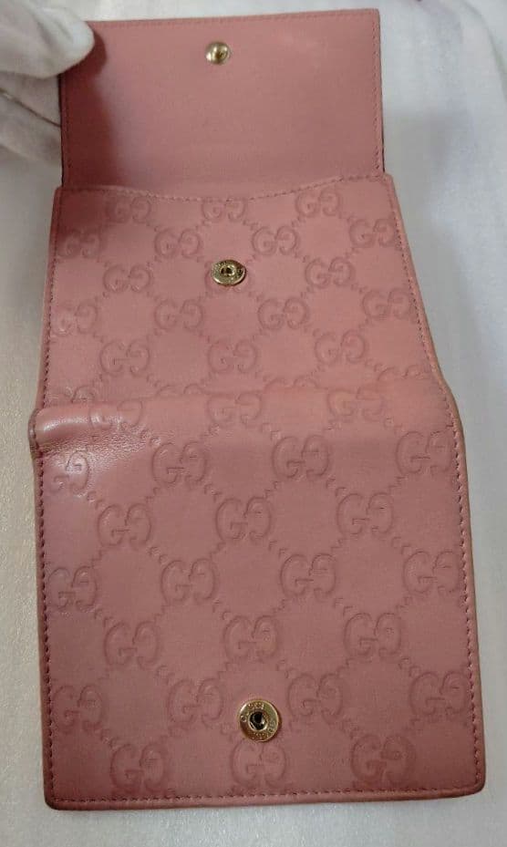 ばつまるグッチ 二つ折り財布 グッチシマ 203549 2184