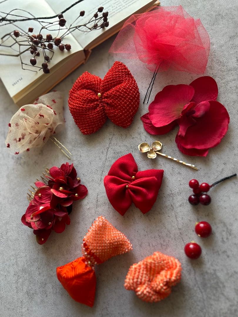 七五三　七五三髪飾り　ヘッドドレス　着物髪飾り　リメイク髪飾り　047