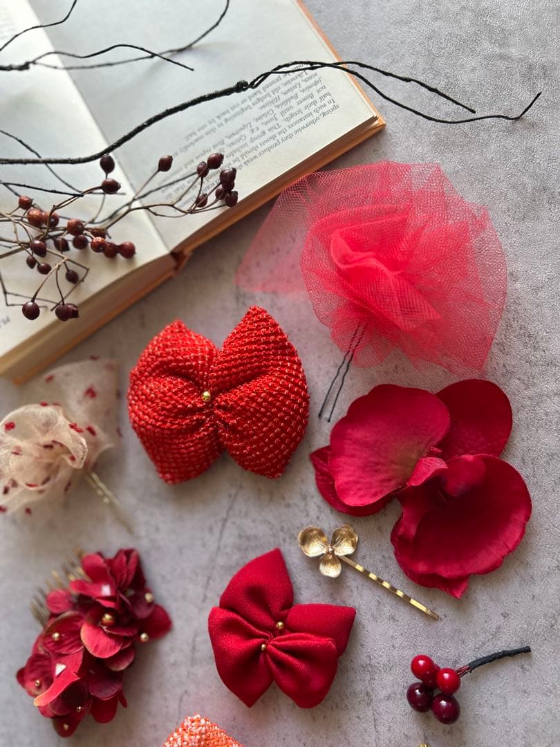 七五三　七五三髪飾り　ヘッドドレス　着物髪飾り　リメイク髪飾り　047