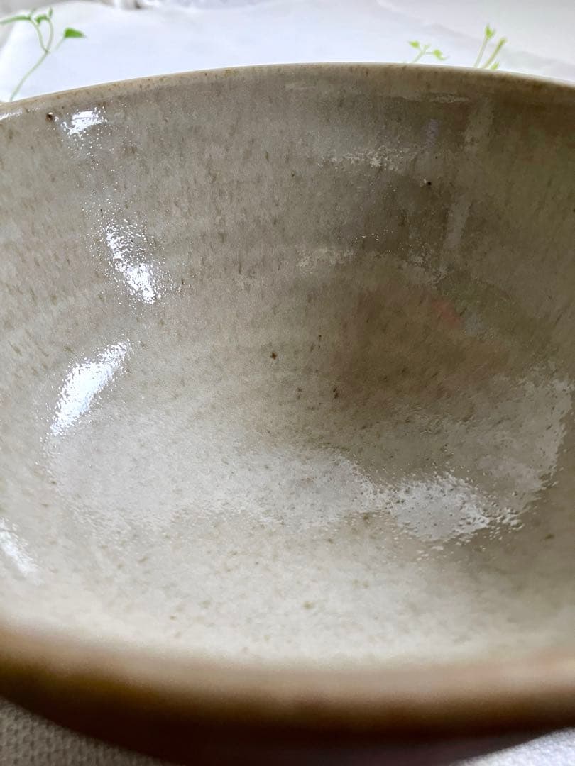 ✅お茶道/茶器/抹茶椀/側面は素焼き見込みにのみ釉薬/美品