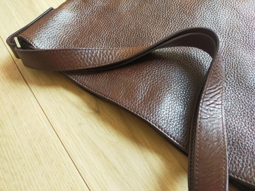 美品HIROFU ヒロフ　ワンショルダー　レザーバッグブラウン系