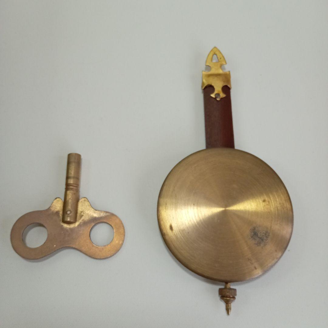 アンティーク　明治時計社　柱時計　手巻式