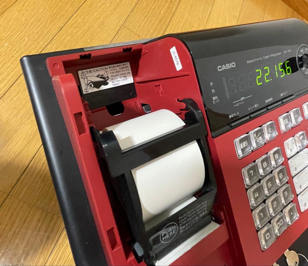 【美品/1ヶ月保証付き】カシオレジスター SE-S10 人気コンパクト レッド