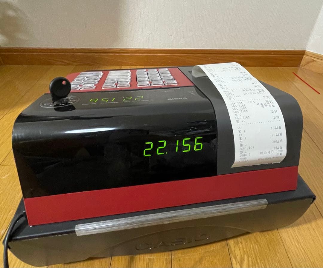 【美品/1ヶ月保証付き】カシオレジスター SE-S10 人気コンパクト レッド