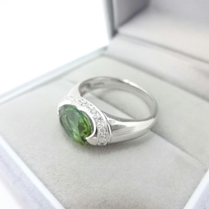 【Lucky様】トルマリン　ダイヤモンド　リング　1.91/0.12ctプラチナ