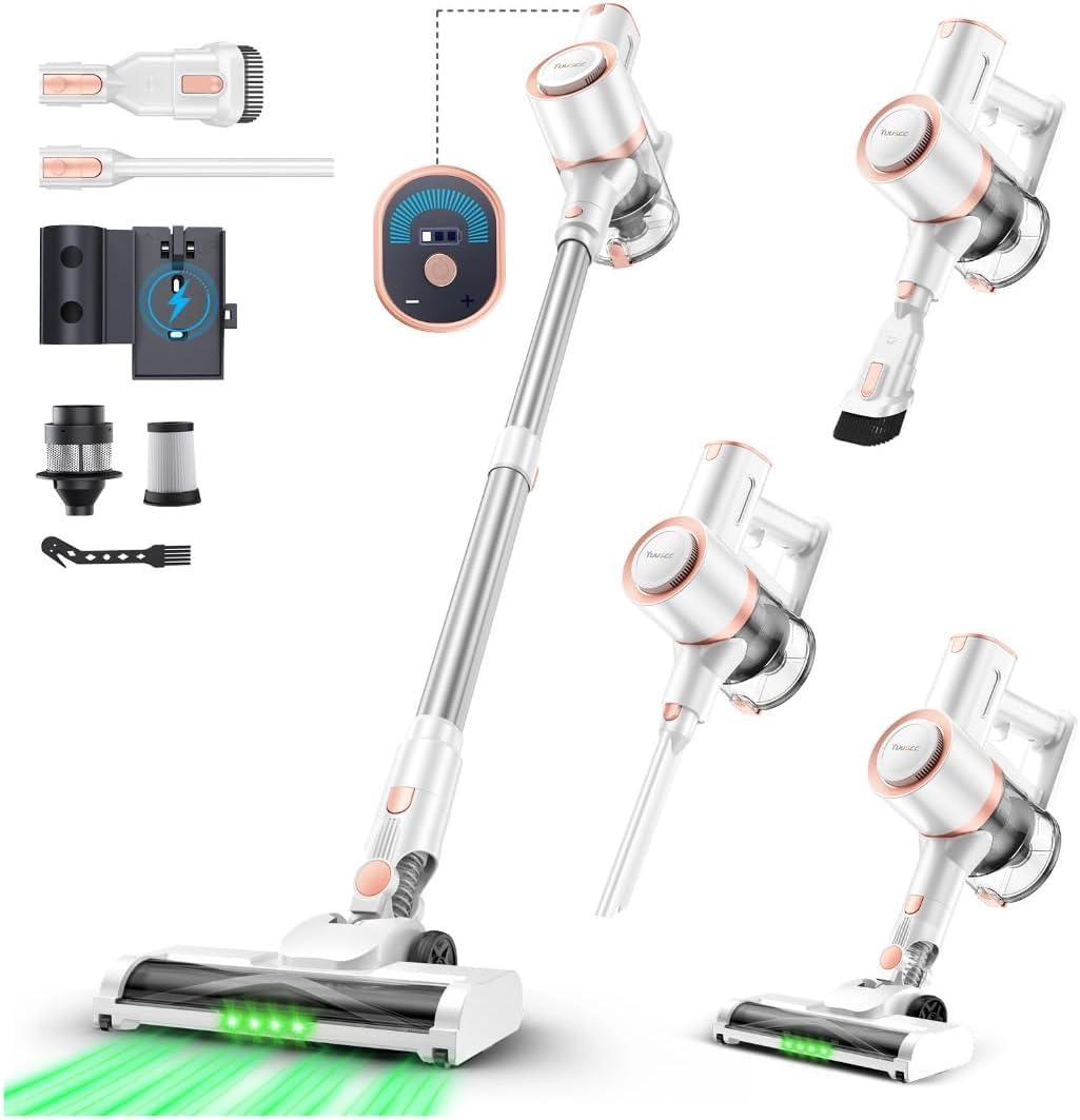 70Kpa超強力吸引 最軽量 掃除機 コードレス グリーンLEDライト