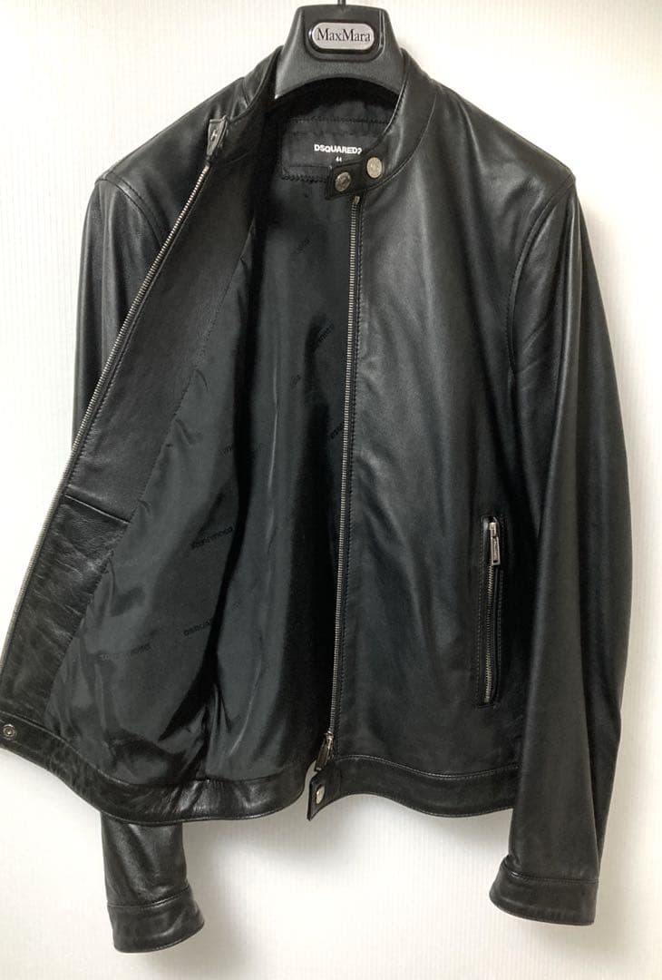 DSQUARED2 約35万円 Single Leather Jacket 44