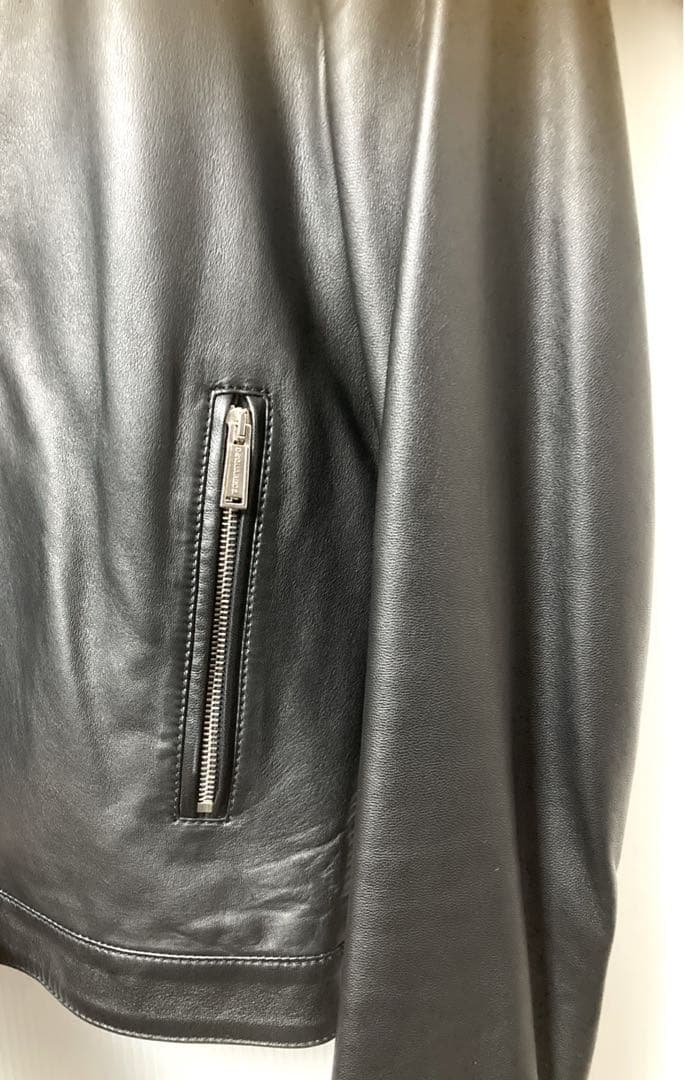 DSQUARED2 約35万円 Single Leather Jacket 44