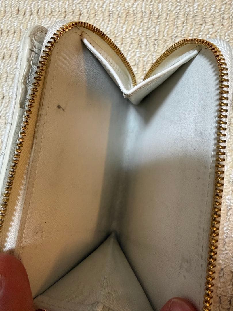 Dior 二つ折り財布 ホワイト キルティング