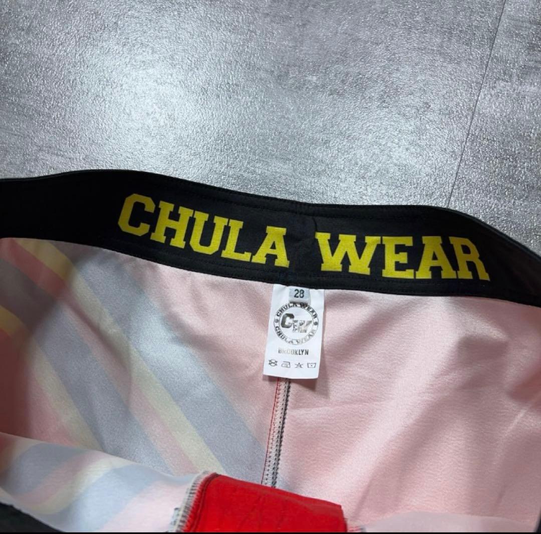 美品 CHULA WEAR フィジークサーフパンツ サイズ28 赤 チュラウェア