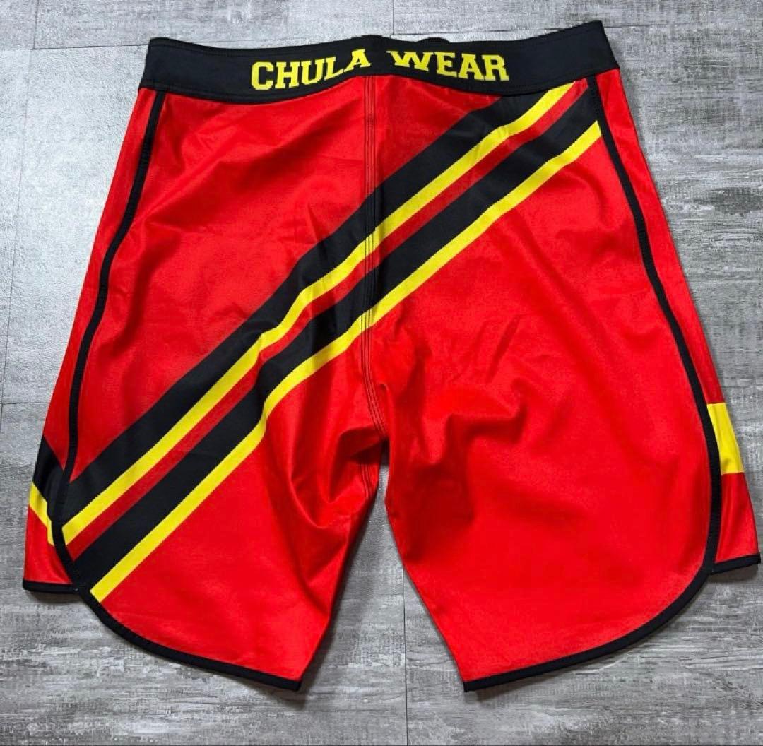 美品 CHULA WEAR フィジークサーフパンツ サイズ28 赤 チュラウェア