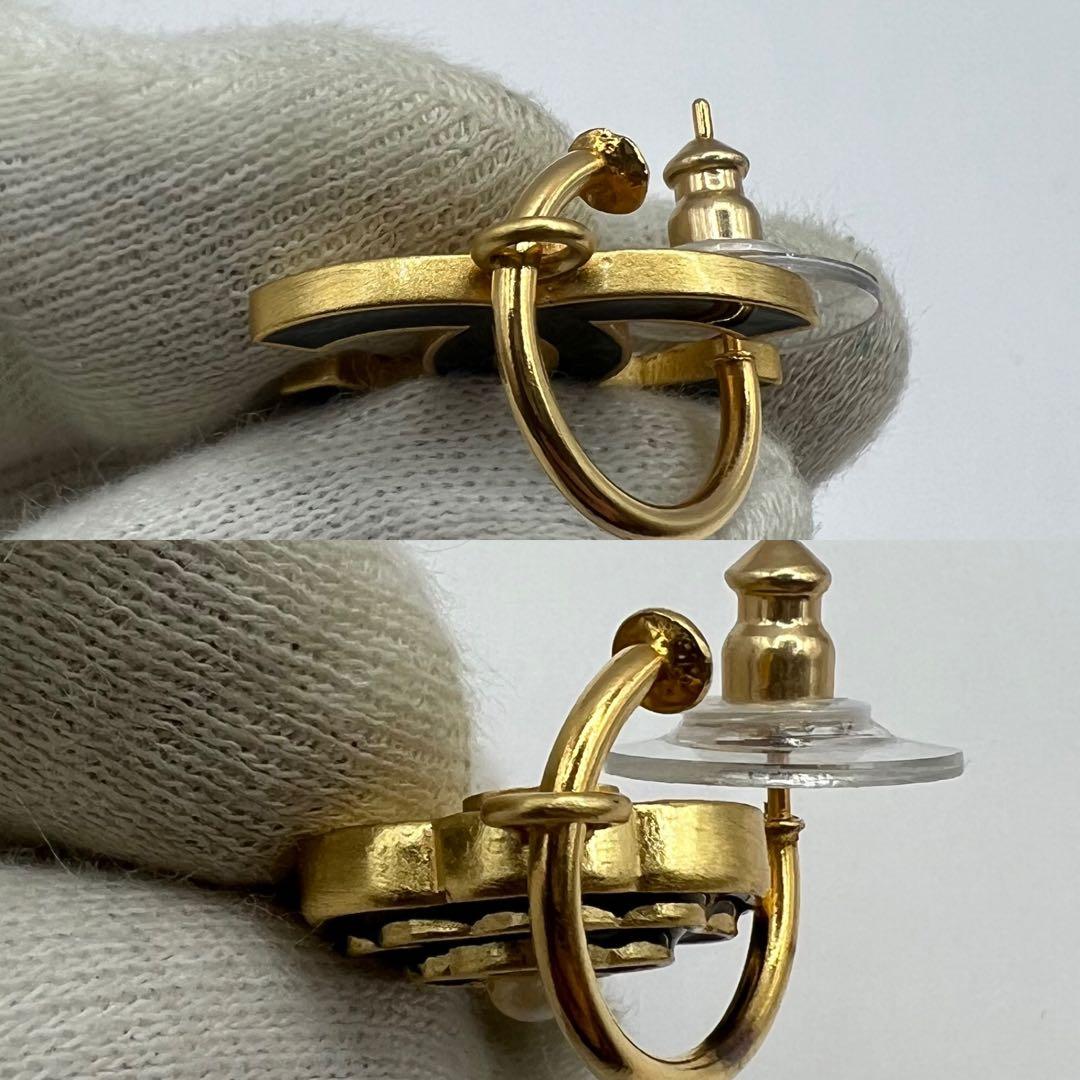 【未使用に近い】シャネル ピアス ココマーク カメリア ブラック 02A