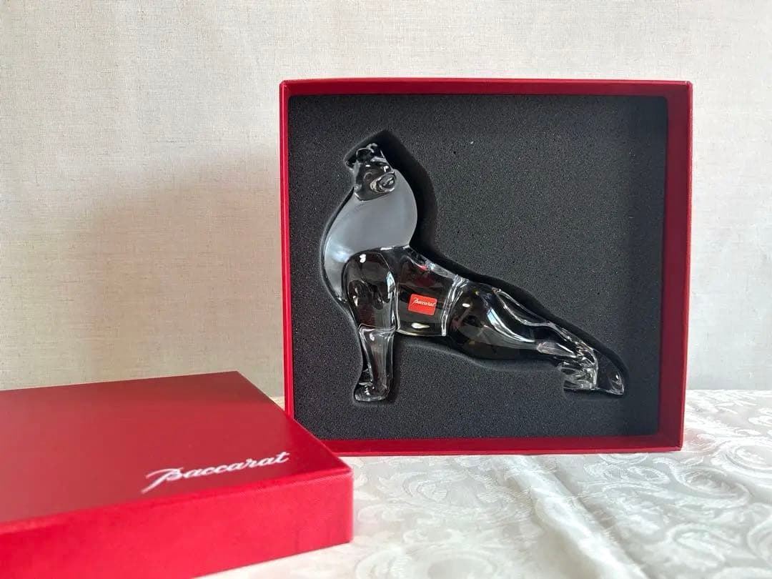 Baccarat バカラ　クリスタルフィギュリン　ライオン　咆哮　雄叫び