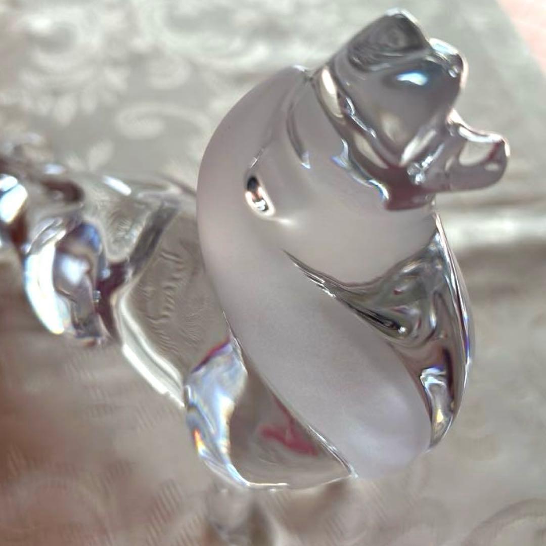 Baccarat バカラ　クリスタルフィギュリン　ライオン　咆哮　雄叫び