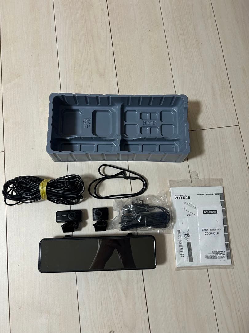 COMTEC ミラー型 ドライブレコーダー ZDR048 別売駐車監視ケーブル付