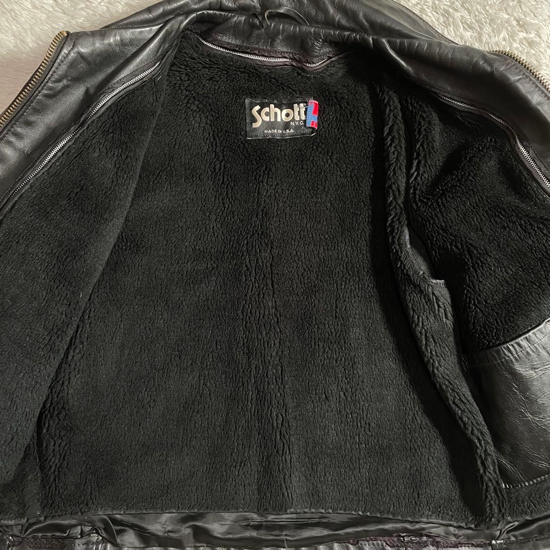 ショット レザージャケット ライダースジャケット ライナー付き AT101