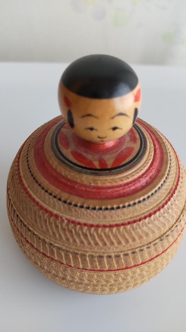 桜井昭二作　伝統的な木製こけし 約40cmとえじこ6ｃｍ