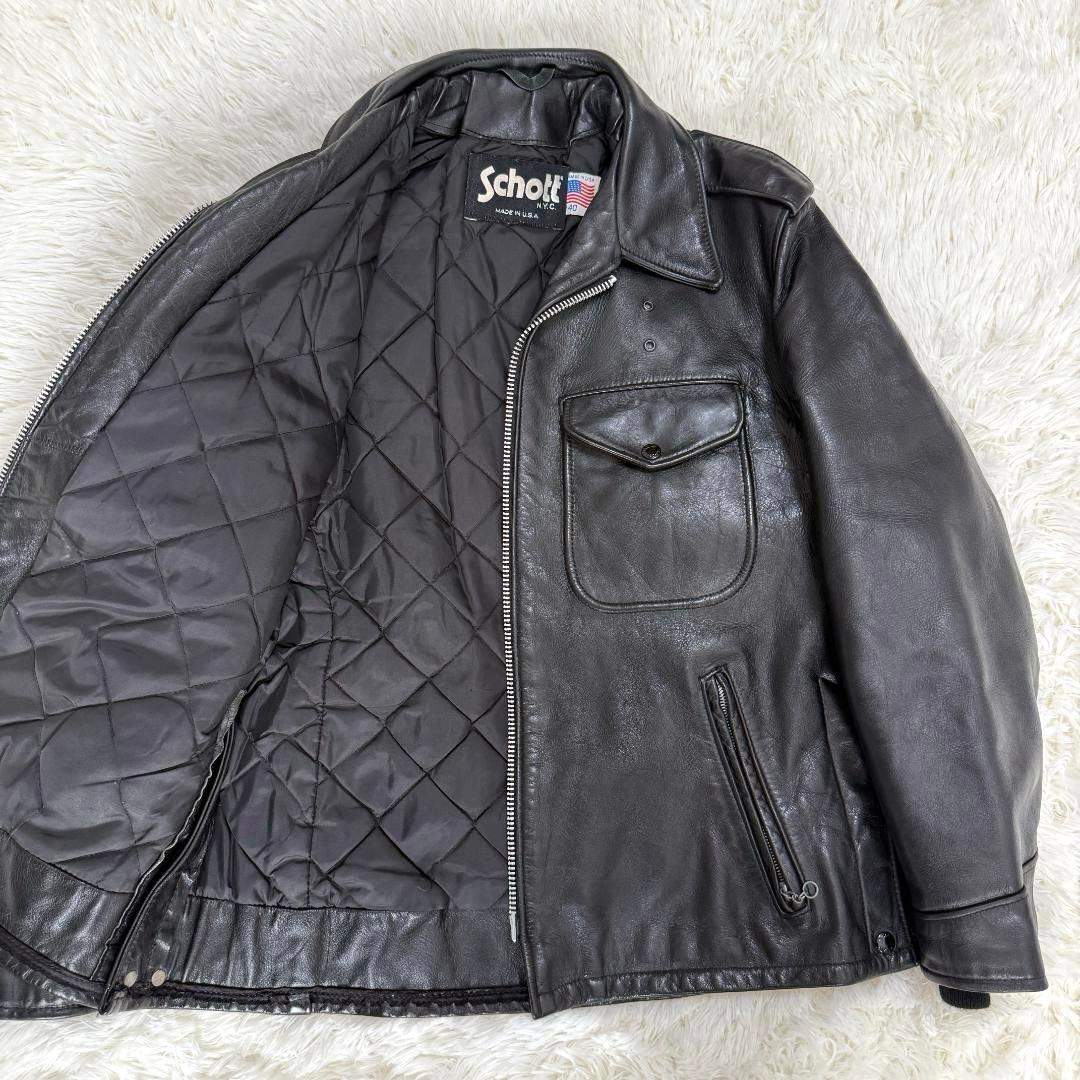 アイロン台様✨Schott ショット ポリスマンジャケット 602 レザー 40