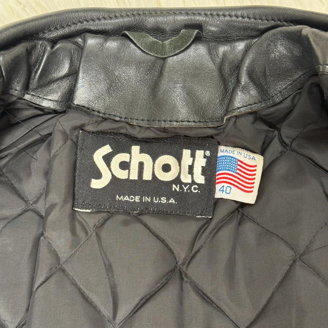 アイロン台様✨Schott ショット ポリスマンジャケット 602 レザー 40