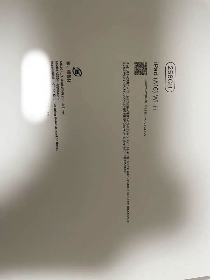 iPad本体 IPAD A16 256GB