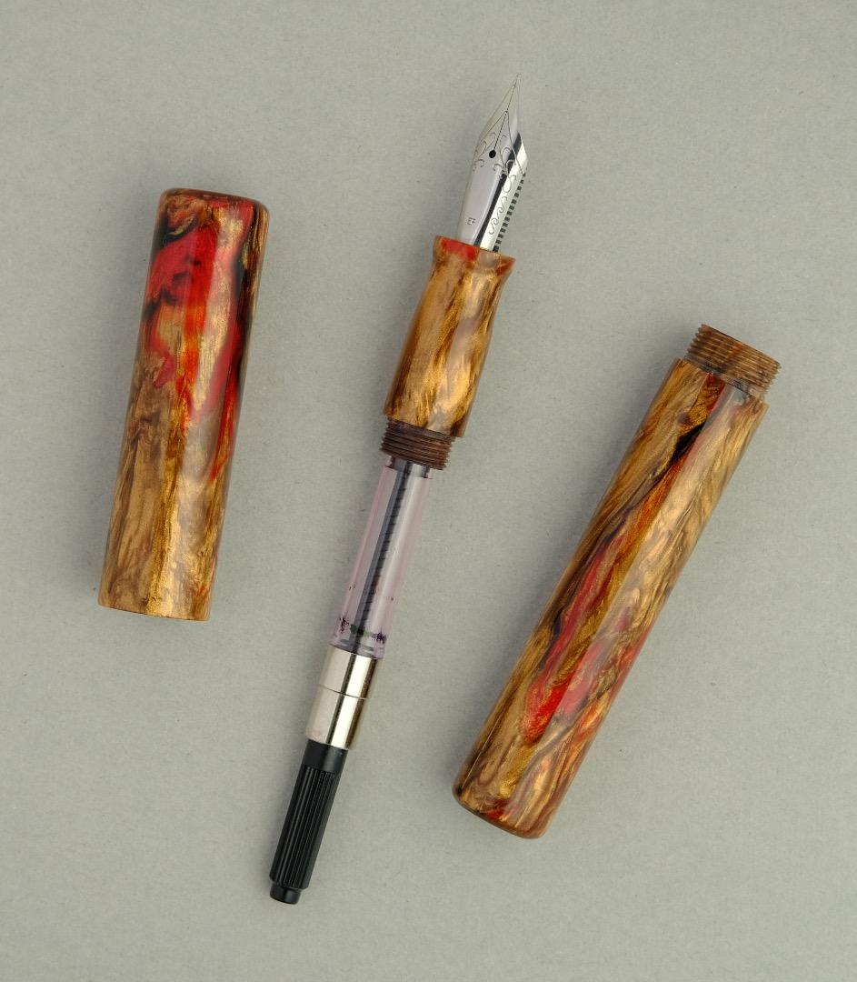 【希少】Woodshed Pen Co. 万年筆 Golden Rule