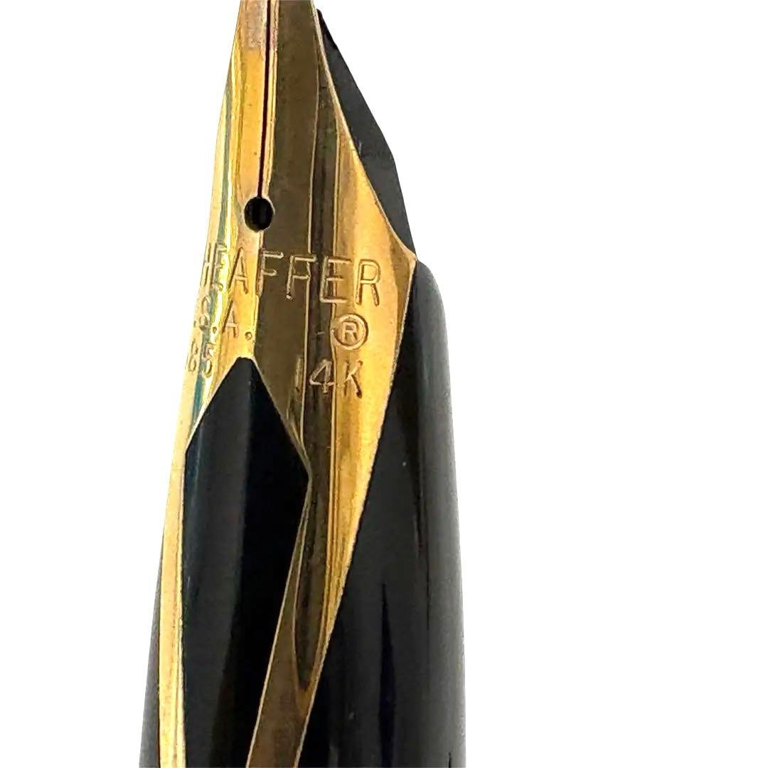 【美品】SHEAFFER 万年筆 14K 貴金属　黒 専用ケース付き