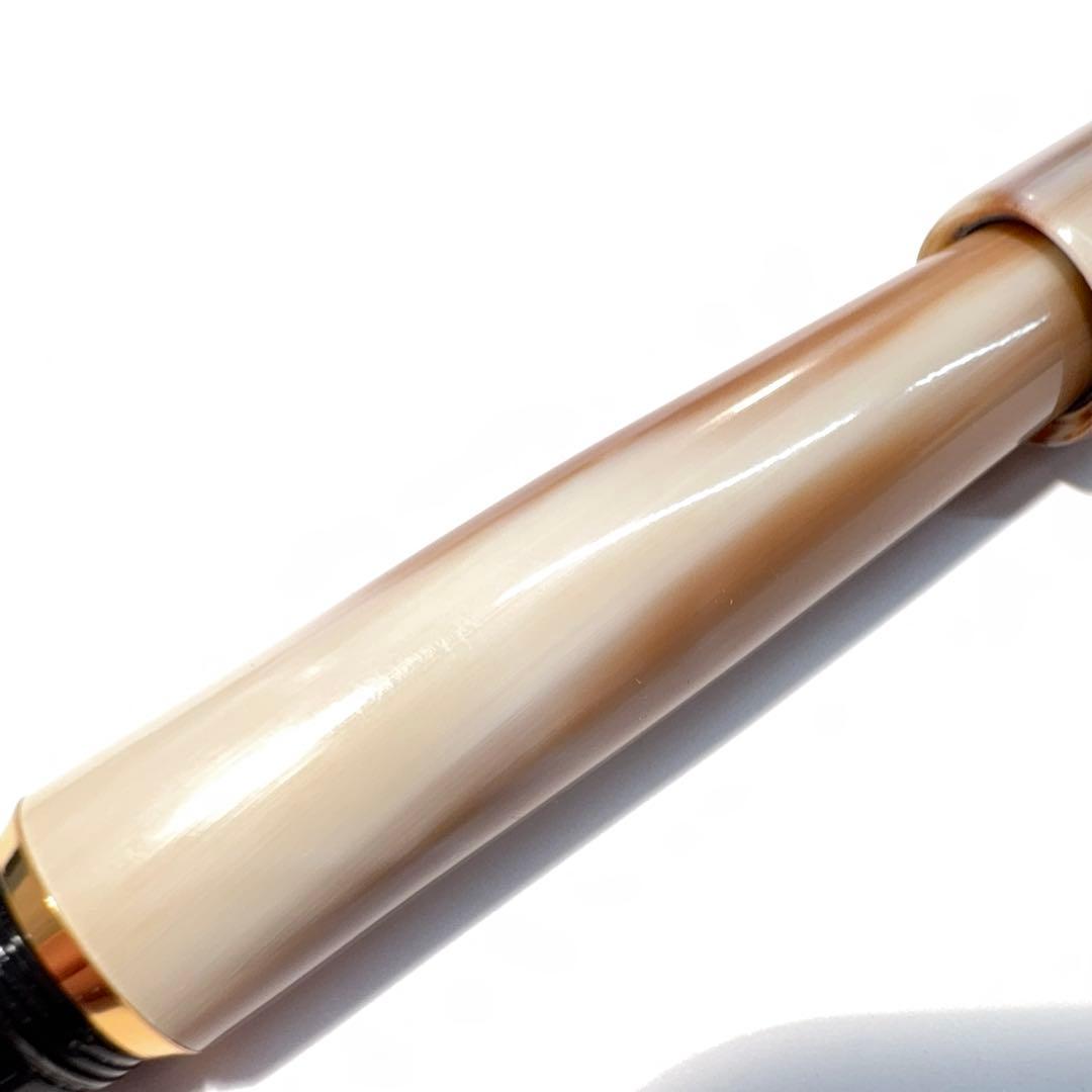 【稀少品】■天然素材 水牛角軸 万年筆 B 太字 Jowoペン先 新品■