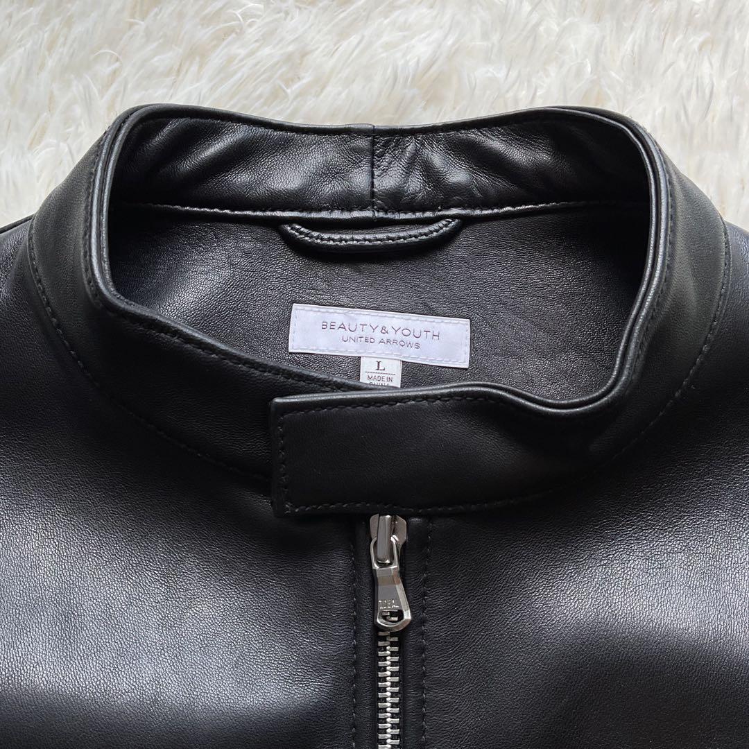 美品✨BEAUTY&YOUTH ユナイテッドアローズ　レザージャケット　シングル