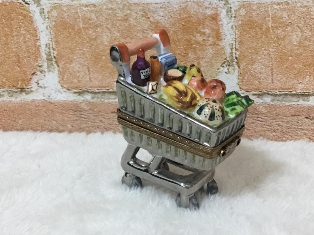 Limogesリモージュ ボックス　ショッピングカート　フランス製　小物入れ