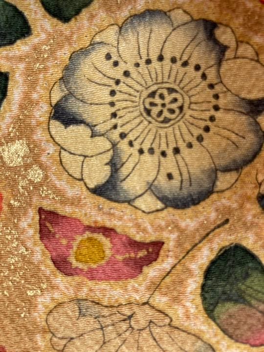 【冬SALE】着物◎振袖 袷 辻が花 十日町染匠 桐屋翠山工房 落款 暈し染