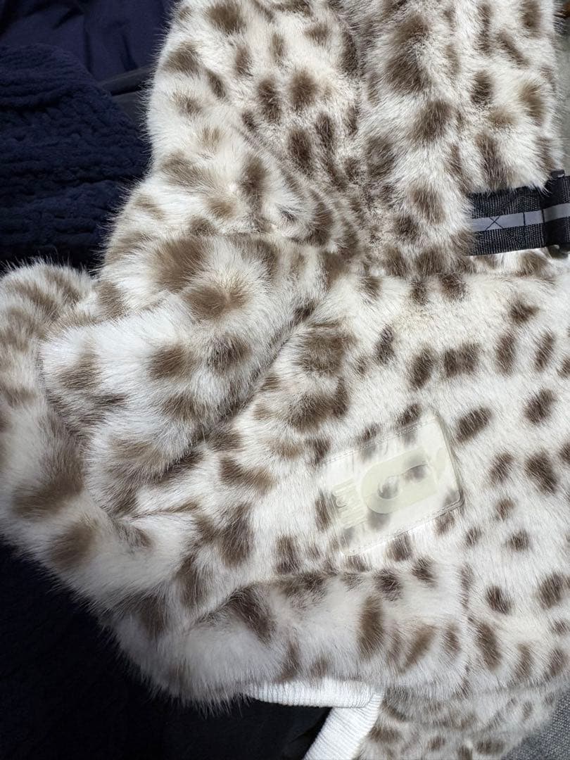 ushh ECO-FUR LEOPARD ロンパース　アイボリー　S