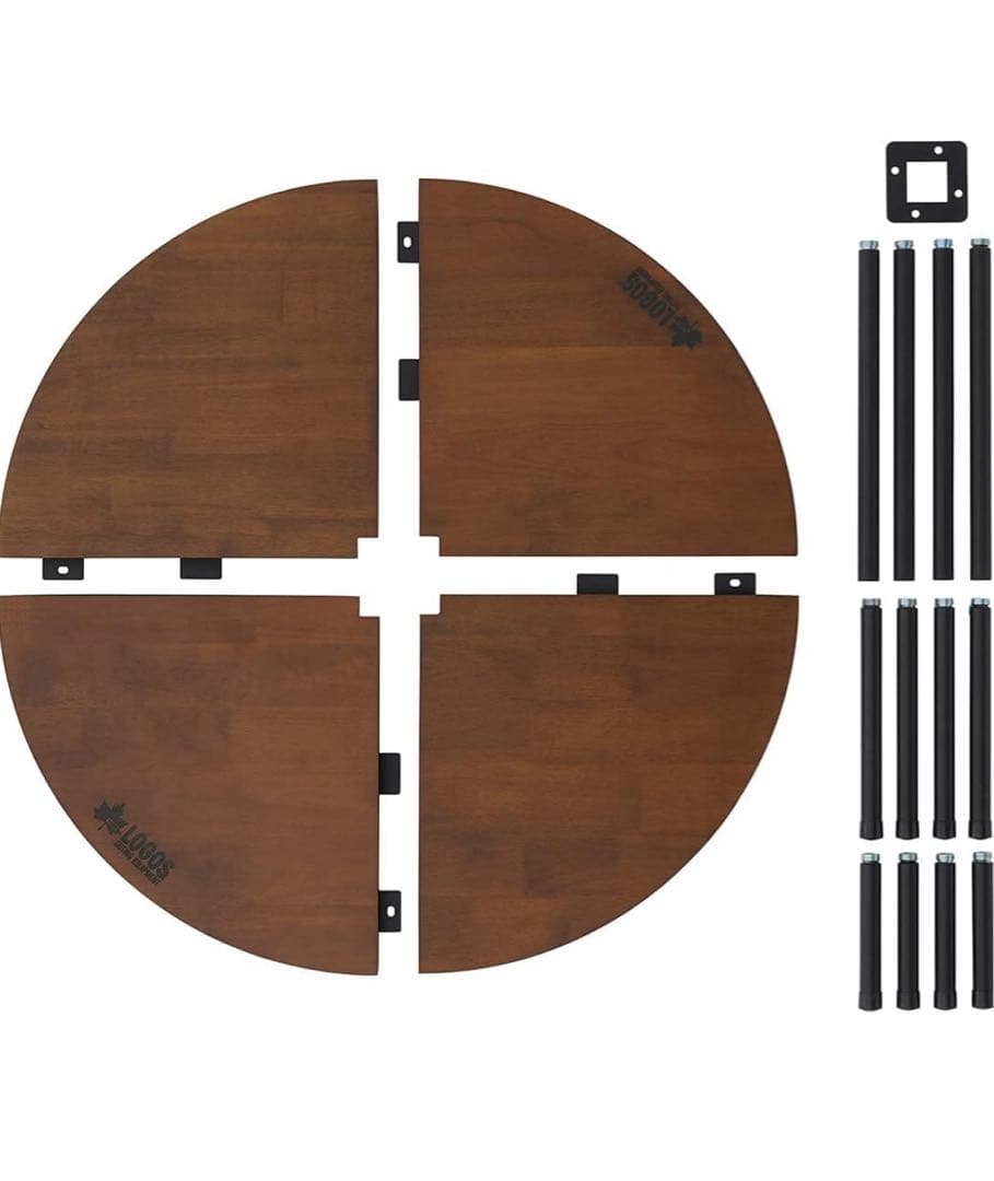 《在庫切れ品》ロゴス(LOGOS) アイアンウッドテーブル・ラウンド