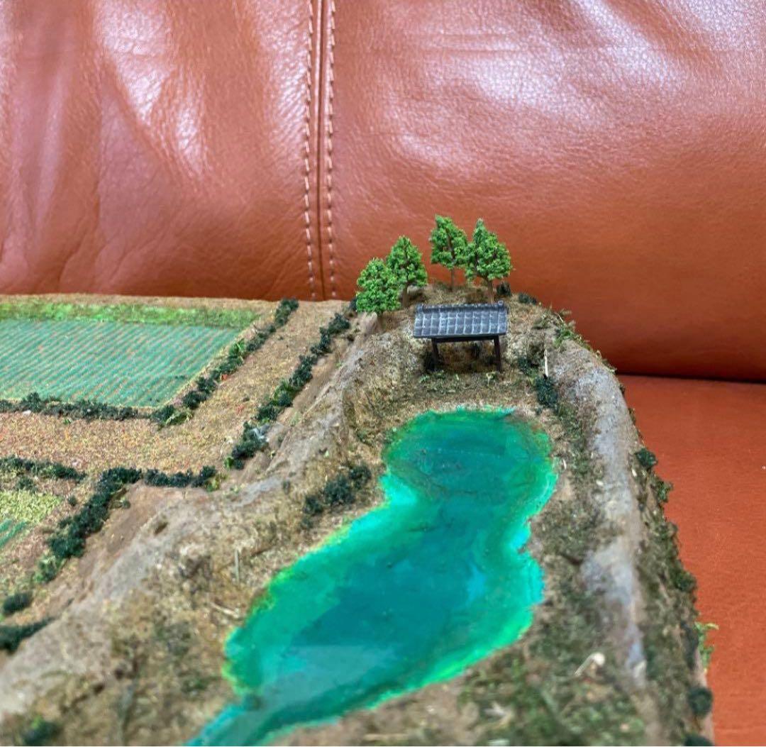 Nゲージ ジオラマ 田舎の風景　44cm×38cm