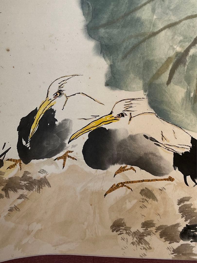 中国絵　相依 熊显林 教授　肉筆